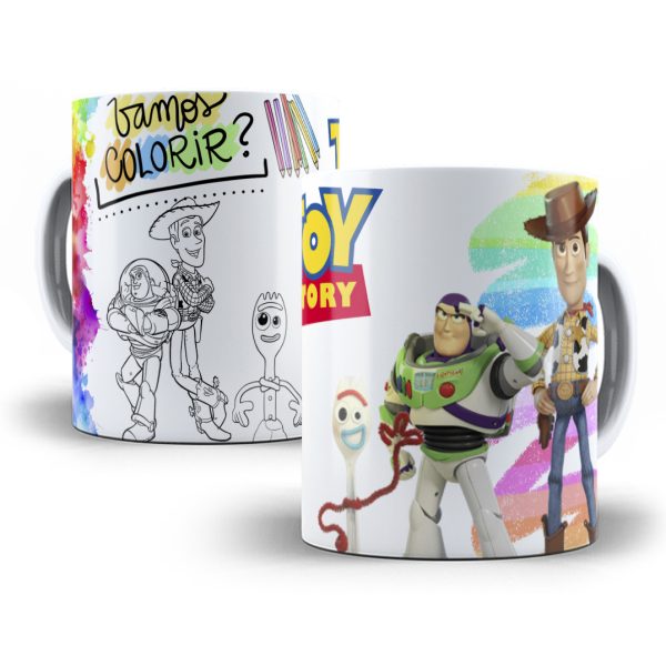 10 Artes Caneca Personagens Para Colorir Sublimação Em Corel