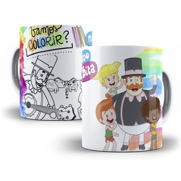 10 Artes Caneca Personagens Para Colorir Sublimação Em Corel