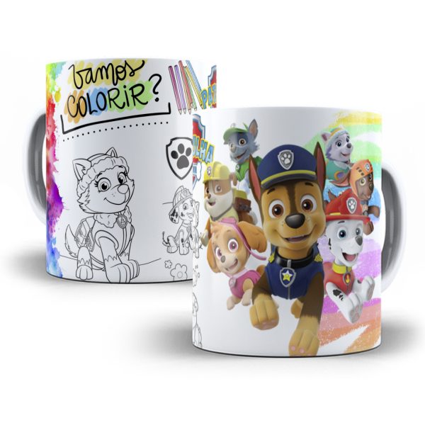 10 Artes Caneca Personagens Para Colorir Sublimação Em Corel