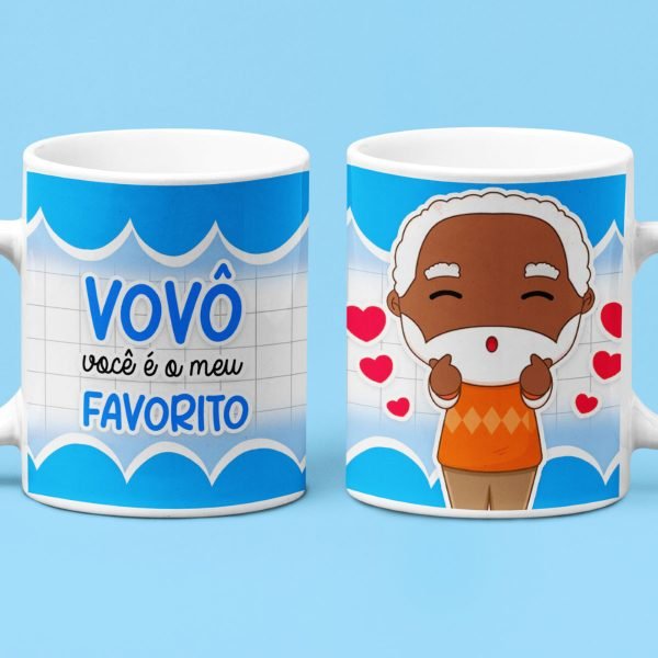10 Artes Sublimação Caneca Dia dos Avós Vovo e Vovó em PSD
