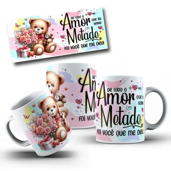 10 Designs de Ursinhos para Canecas - Dia dos Namorados