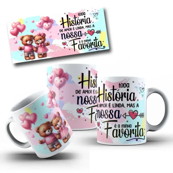 10 Designs de Ursinhos para Canecas - Dia dos Namorados