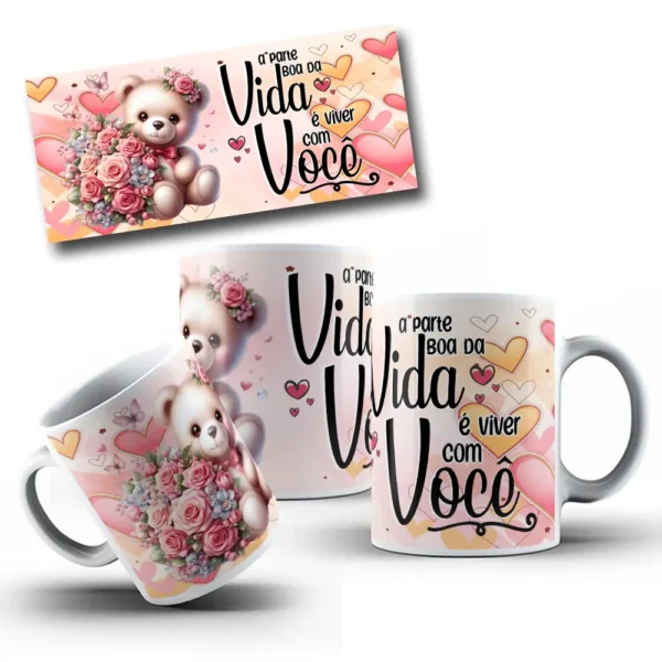 10 Designs de Ursinhos para Canecas - Dia dos Namorados