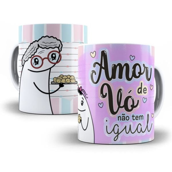 12 Artes Caneca Flork Avós Sublimação Editável Em Corel Draw