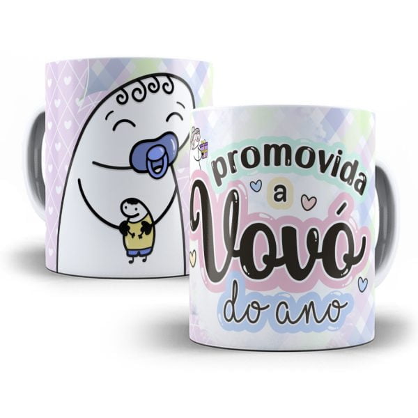 12 Artes Caneca Flork Avós Sublimação Editável Em Corel Draw