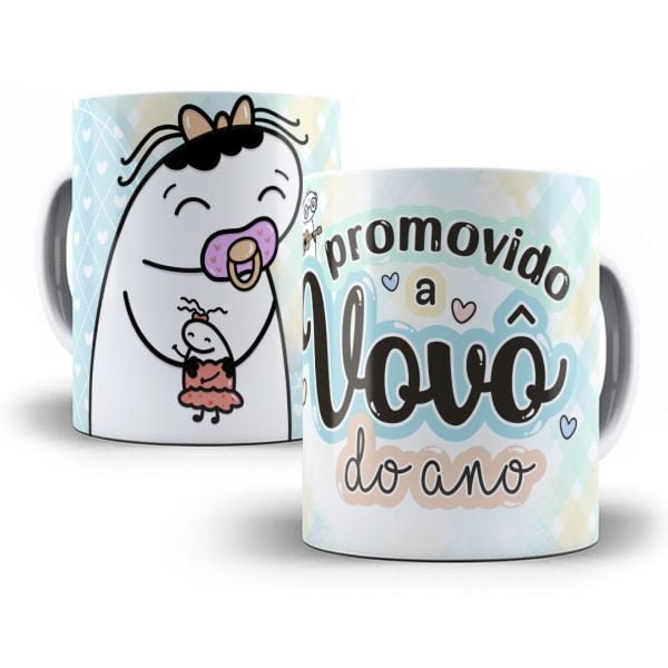 12 Artes Caneca Flork Avós Sublimação Editável Em Corel Draw