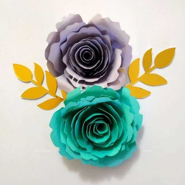 12 Moldes Flor De Papel Para Personalizados Decoração Festa