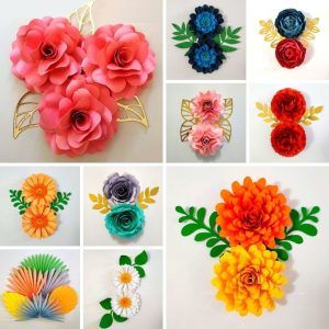 12 Moldes Flor De Papel Para Personalizados Decoração Festa