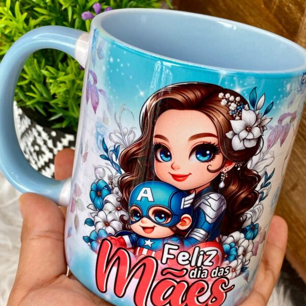 14 Artes Caneca Dia das Mães Heroínas + Cliparts Png