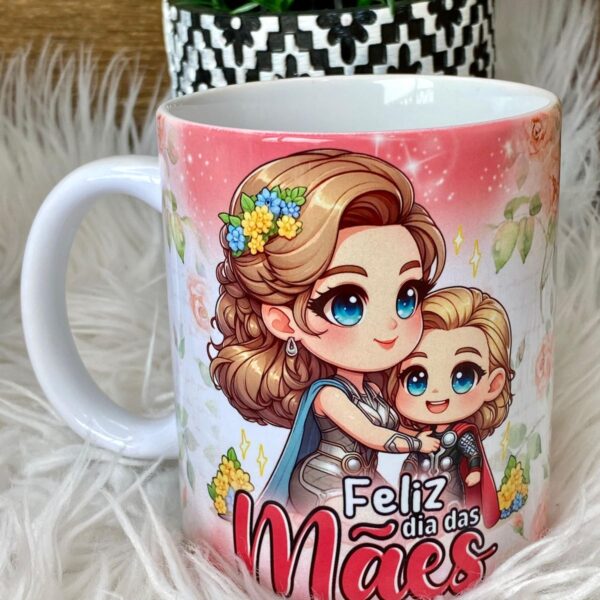 14 Artes Caneca Dia das Mães Heroínas + Cliparts Png