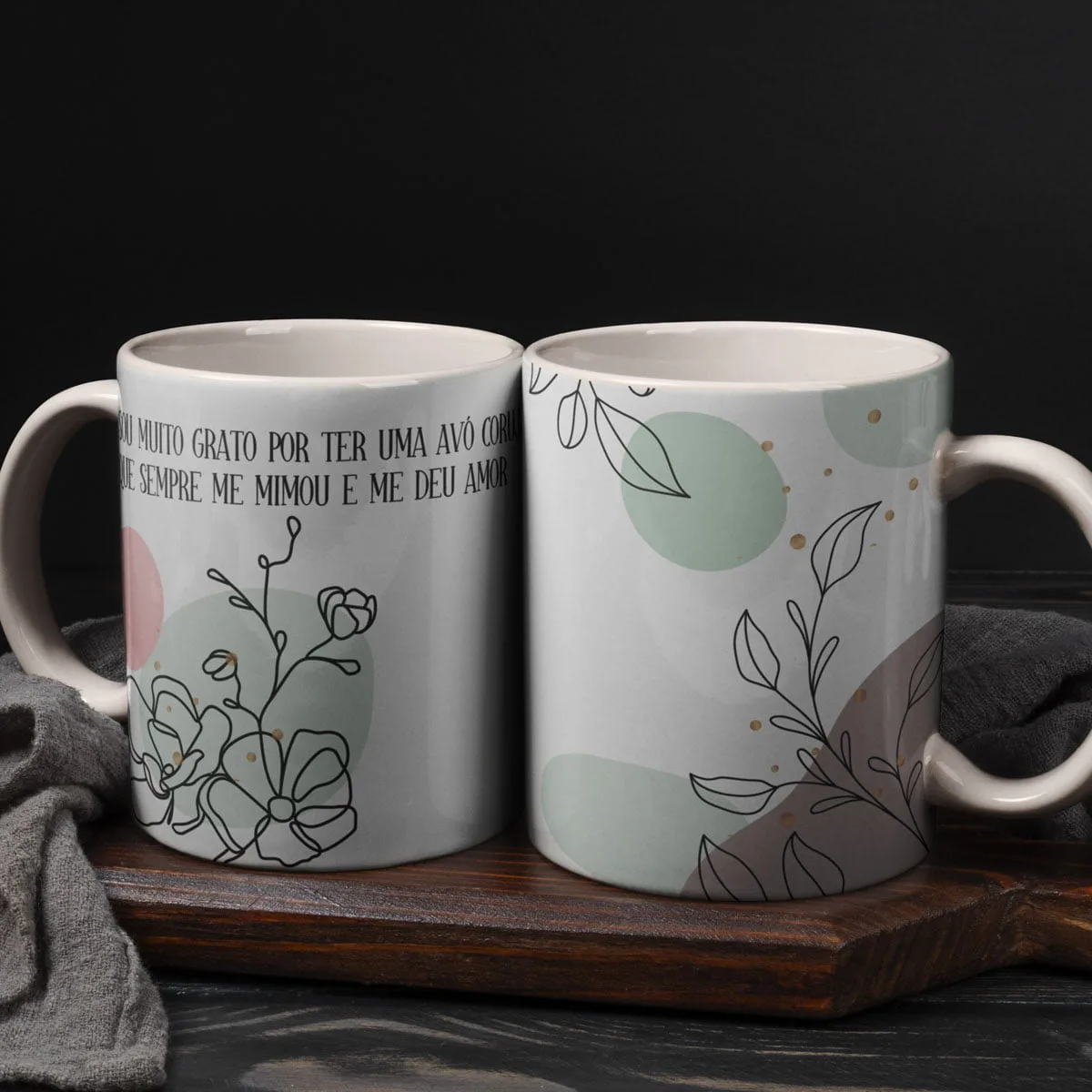 14 Artes Caneca Dia dos Avós Bisavós Sublimação Em Corel