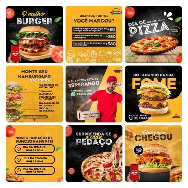 Pack Canva Fast Food 30 Modelos Editáveis+ Bônus - Imagem 3