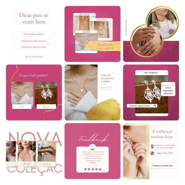 Pack Canva Loja de Acessórios 50 Modelos Editáveis+ Bônus - Imagem 2