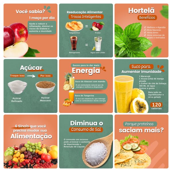 Pack Canva Nutricionista 100 Modelos Editáveis+ Bônus - Imagem 4