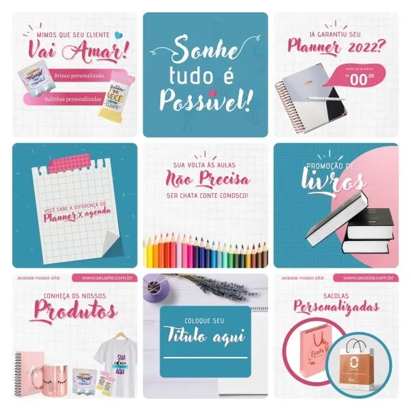 Pack Canva Papelaria 30 Modelos Editáveis+ Bônus - Imagem 2