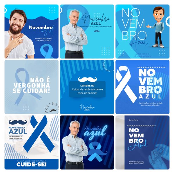 Pack Canva Novembro Azul 30 Modelos Editáveis+ Bônus - Imagem 3