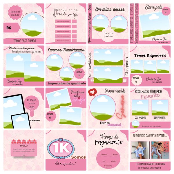 Pack Canva Personalizados Sublimação 100 Modelos Editáveis+ Bônus - Imagem 5
