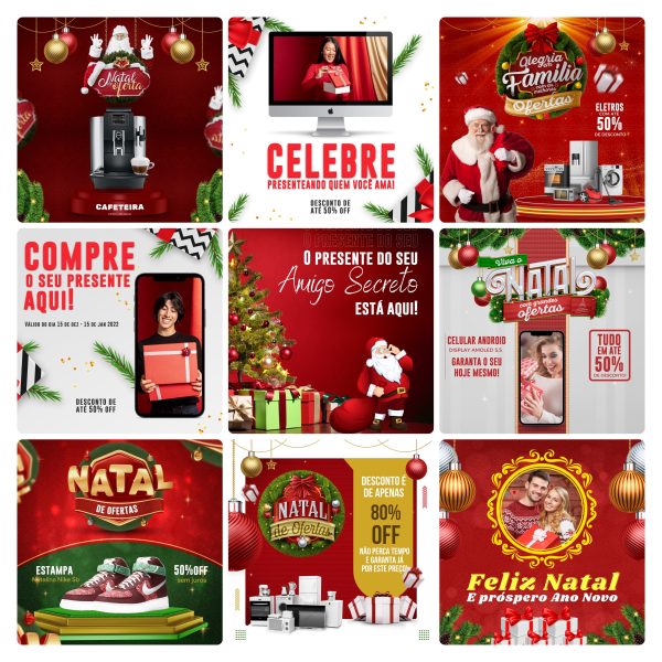 Pack Canva Natal 30 Modelos Editáveis+ Bônus - Imagem 3