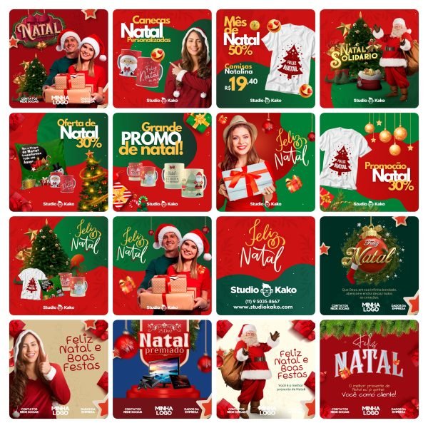 Pack Canva Natal 108 Modelos Editáveis+ Bônus - Imagem 2