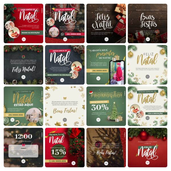 Pack Canva Natal 108 Modelos Editáveis+ Bônus - Imagem 3