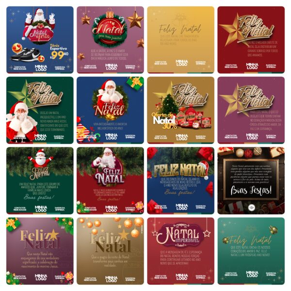 Pack Canva Natal 108 Modelos Editáveis+ Bônus - Imagem 5