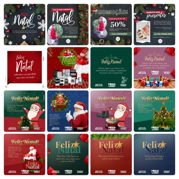 Pack Canva Natal 108 Modelos Editáveis+ Bônus - Imagem 6
