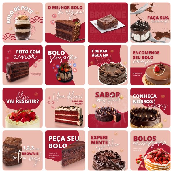 Pack Canva Confeitaria 40 Modelos Editáveis+ Bônus - Imagem 4