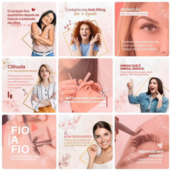 Pack Canva Lash Designer 30 Modelos Editáveis+ Bônus - Imagem 3
