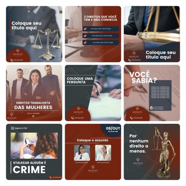 Pack Canva Advogados 30 Modelos Editáveis+ Bônus - Imagem 3