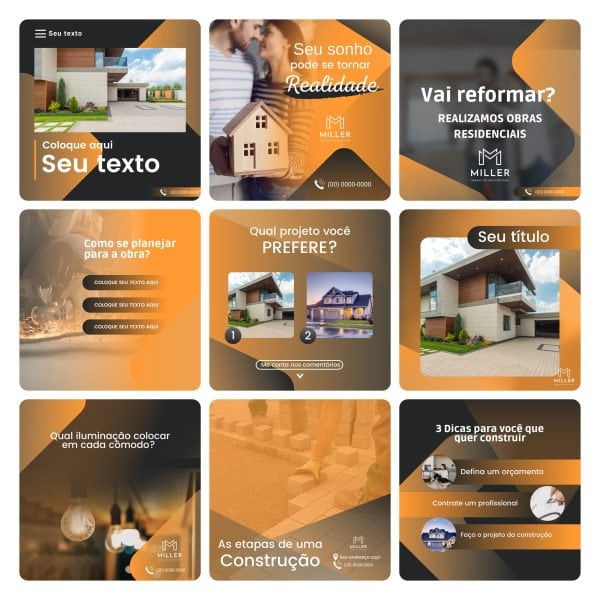 Pack Canva Construtora 30 Modelos Editáveis+ Bônus - Imagem 2
