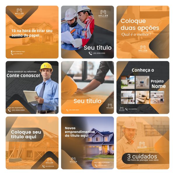 Pack Canva Construtora 30 Modelos Editáveis+ Bônus - Imagem 3
