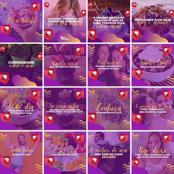 Pack Canva Açaí 200 Modelos Editáveis+ Legendas - Imagem 5