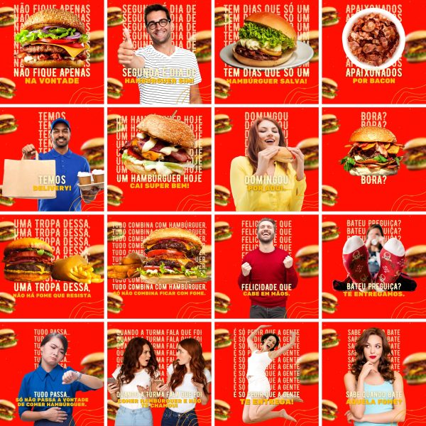 Pack Canva Hamburgueria 200 Modelos Editáveis+ Legendas - Imagem 2