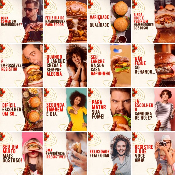 Pack Canva Hamburgueria 200 Modelos Editáveis+ Legendas - Imagem 3