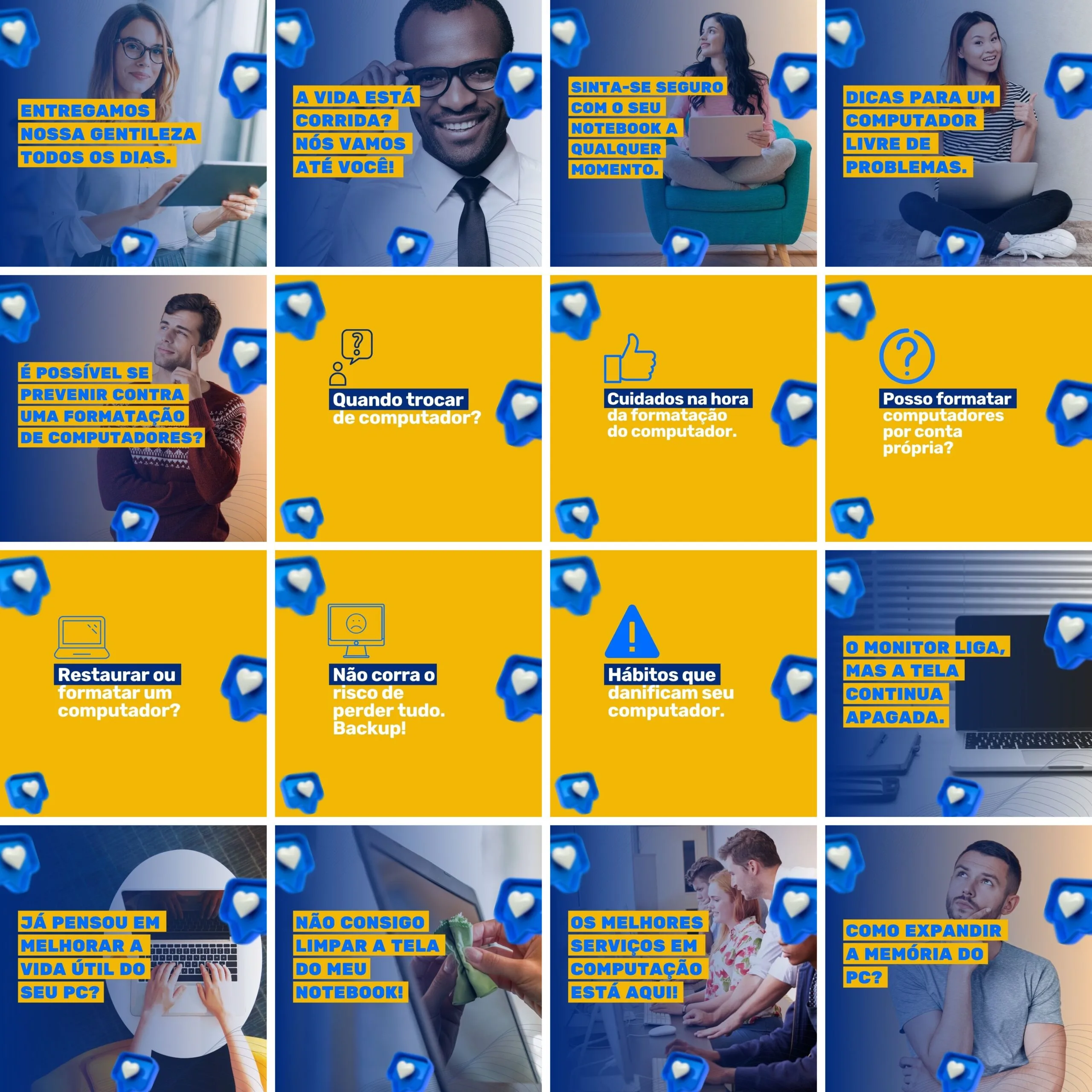 Pack Canva Manutenção de Computadores 200 Modelos Editáveis+ Legendas - Imagem 7