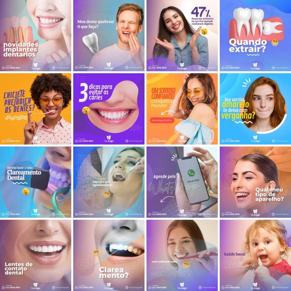 Pack Canva Dentista Odonto 90 Modelos Editáveis+ Bônus - Imagem 4