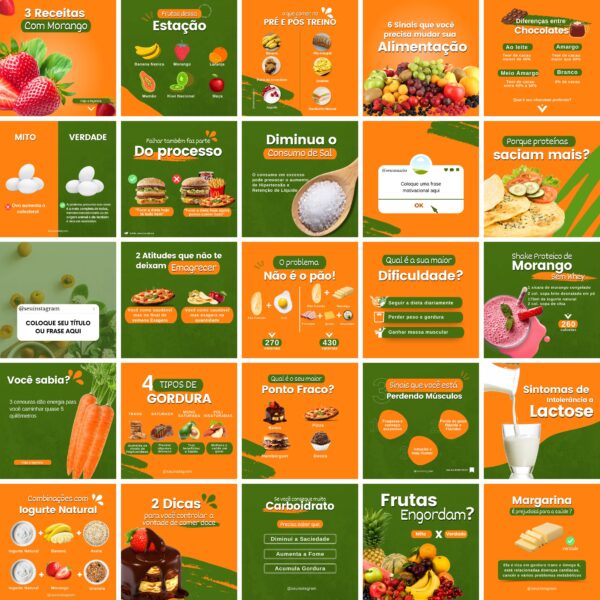 Pack Canva Nutricionista Nutrição 2.0 50 Modelos Editáveis+ Bônus - Imagem 2
