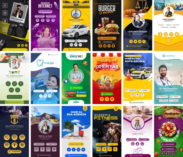 Pack Canva Cartão Interativo Virtual 40 Modelos Editáveis+ Bônus - Imagem 2