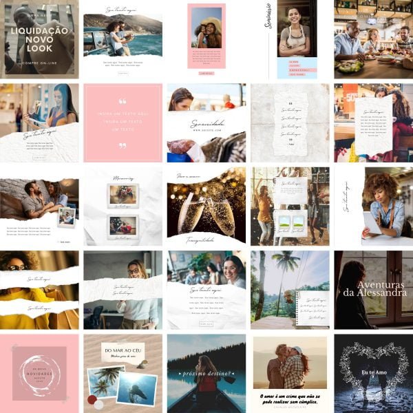 Pack Canva Feed Post Instagram 2.0 100 Modelos Editáveis+ Bônus - Imagem 4