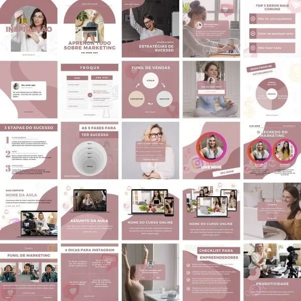 Pack Canva Marketing Digital 25 Modelos Editáveis+ Bônus