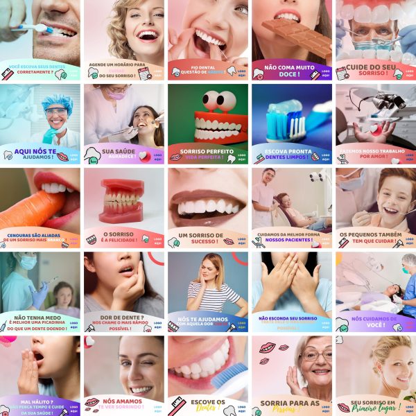 Pack Canva Dentista Odonto 3.0 50 Modelos Editáveis+ Bônus - Imagem 2