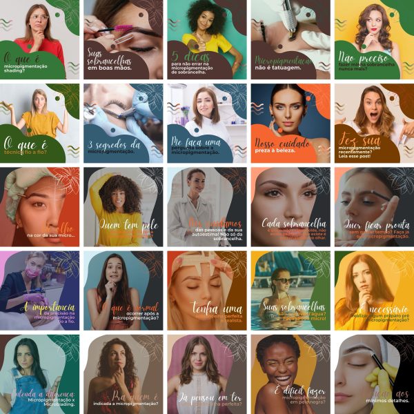 Pack Canva Micropigmentação 3.0 100 Modelos Editáveis+ Bônus - Imagem 3