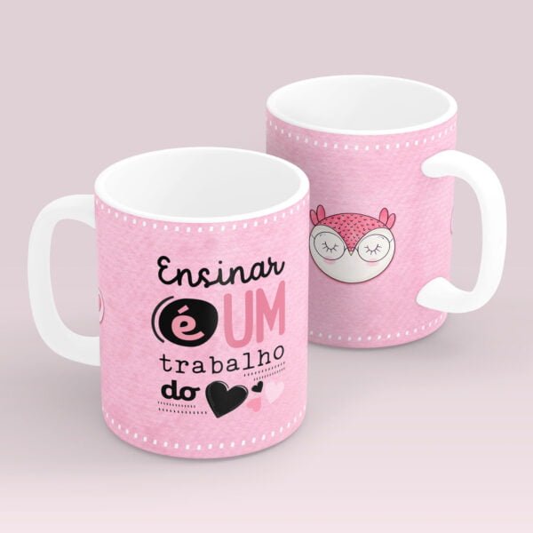18 Artes Caneca Professores Corujinhas Sublimação Png