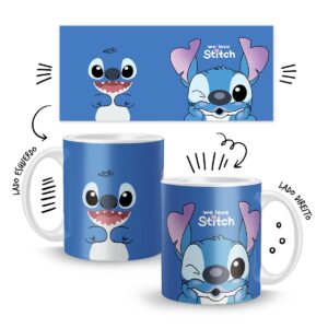 2 Artes Caneca Stich E Angel Desenho We Love Stitch 4