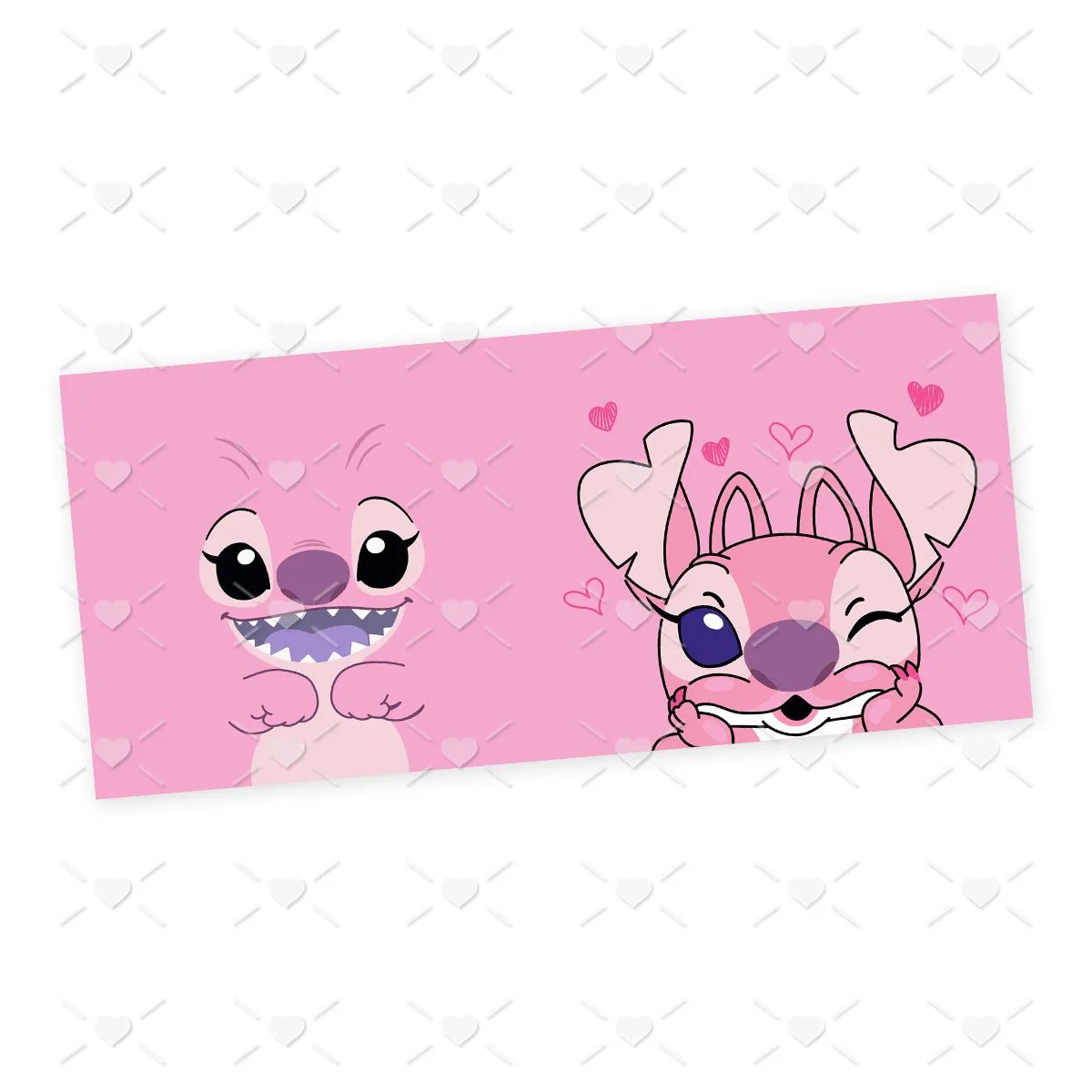 2 Artes Caneca Stich E Angel Desenho We Love Stitch