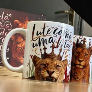 20 Artes JPG para Caneca de Dia das Mães - Mãe Leoa
