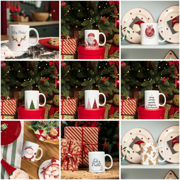 20 Estampas Caneca Natal Clean Arquivo Digital P Sublimar 9
