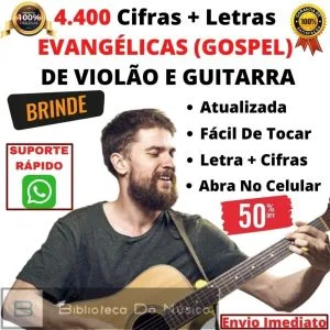 4.400 Cifras Gospel Para Violão E Guitarra + Brinde Envio Já 8 4.400 Cifras Gospel Para Violão E Guitarra + Brinde Envio Já