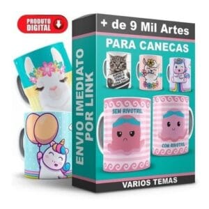5 Mil + Brinde Artes Para Canecas Sublimação