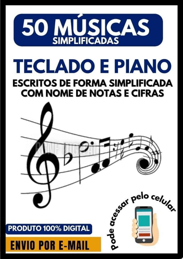 50 Músicas Partituras Fácil De Aprender Piano Teclado Em Pdf